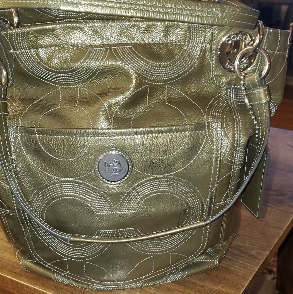 Coach Alex patent leather bag